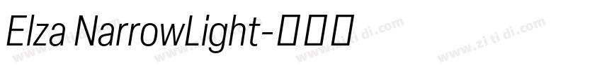 Elza NarrowLight字体转换
